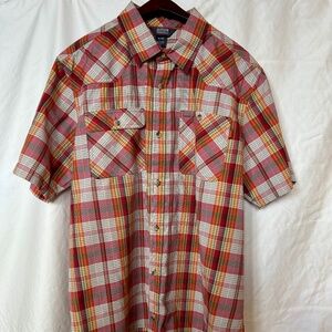 Outdoor Research Short Sl Men's Red-Orange plaid sz XL
